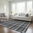 thumbnail image 1 of Addison Rugs Chantille Indoor/Outdoor Transitional Plaid Black Washable Rectangle Rug, 2'6" x 3'10", 1 of 6