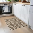thumbnail image 1 of Addison Rugs Chantille Indoor/Outdoor Transitional Plaid Chocolate Washable Rectangle Rug, 1'8" x 2'6", 1 of 6