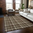 thumbnail image 1 of Addison Rugs Chantille Indoor/Outdoor Transitional Plaid Chocolate Washable Rectangle Rug, 3' x 5', 1 of 6