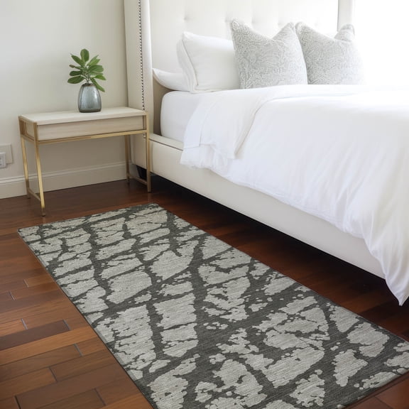 Addison Rugs Chantille Indoor/Outdoor Transitional Organic Gray Washable Runner Rug, 2'3" x 7'6"