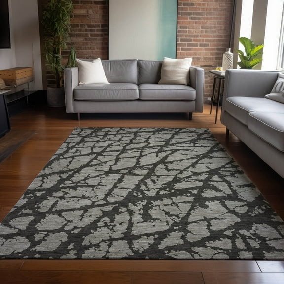 Addison Rugs Chantille Indoor/Outdoor Transitional Organic Gray Washable Rectangle Rug, 3' x 5'