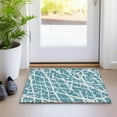 thumbnail image 1 of Addison Rugs Chantille Indoor/Outdoor Transitional Organic Teal Washable Rectangle Rug, 1'8" x 2'6", 1 of 6