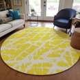 thumbnail image 1 of Addison Rugs Chantille Indoor/Outdoor Transitional Organic Yellow Washable Round Rug, 8' x 8', 1 of 6