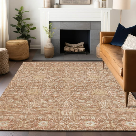 Addison Rugs Chantille Indoor/Outdoor Transitional Global Coral Washable Rectangle Rug, 9' x 12'