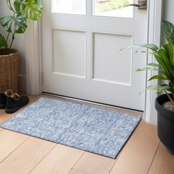 Addison Rugs Chantille Indoor/Outdoor Transitional Global Denim Washable Rectangle Rug, 1'8" x 2'6"