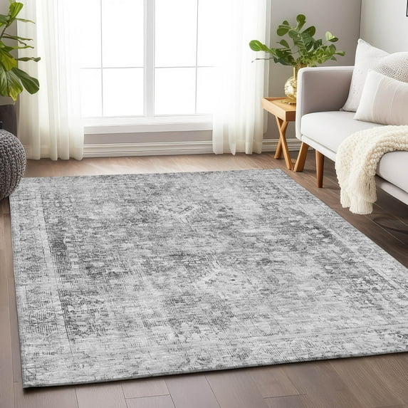 Addison Rugs Chantille Indoor/Outdoor Traditional Global Charcoal Washable Rectangle Rug, 2'6" x 3'10"