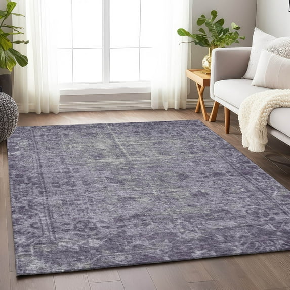 Addison Rugs Chantille Indoor/Outdoor Transitional Geometric, Abstract Purple Washable Rectangle Rug, 2'6" x 3'10"