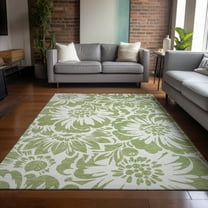 Addison Rugs Chantille Indoor/Outdoor Transitional Floral Aloe Washable Rectangle Rug, 10' x 14'