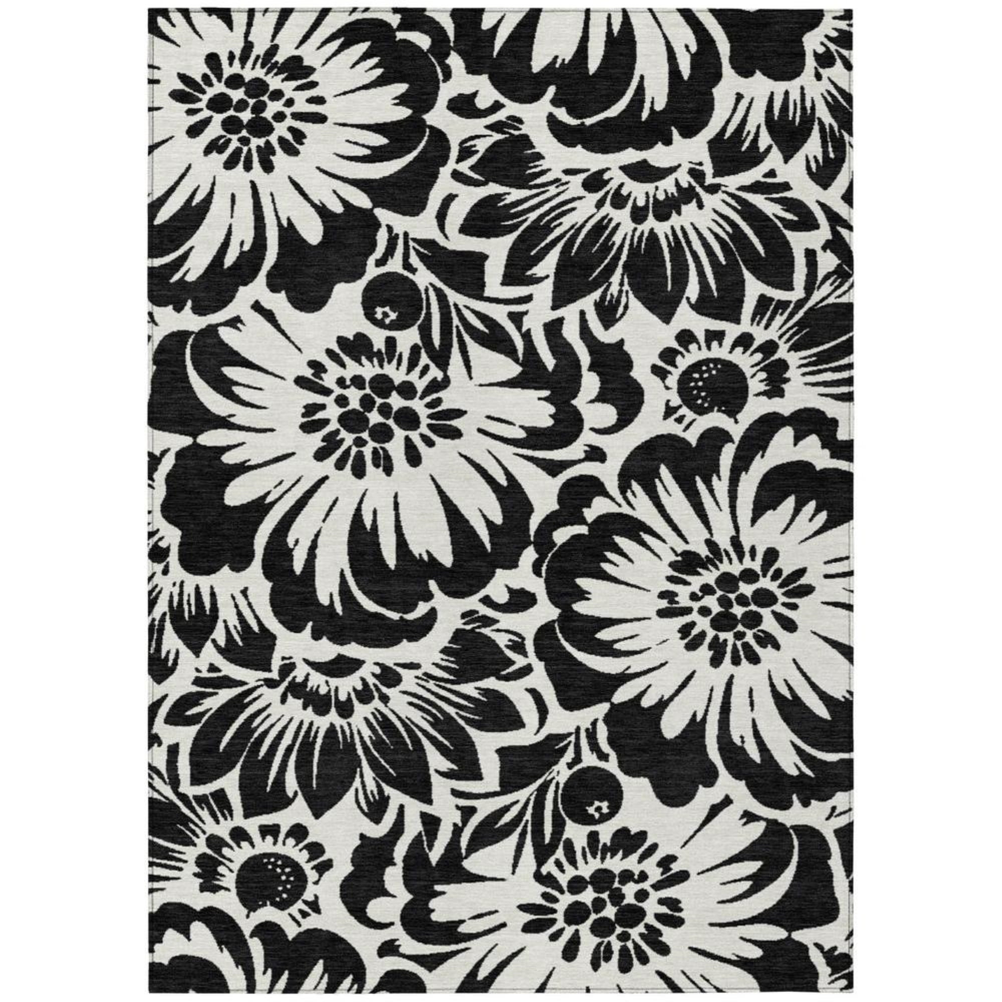 Addison Rugs Machine Washable Indoor/ Outdoor Whimsy Floral Chantille ...