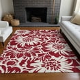 thumbnail image 1 of Addison Rugs Chantille Indoor/Outdoor Transitional Floral Burgundy Washable Rectangle Rug, 5' x 7'6", 1 of 6
