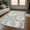 thumbnail image 1 of Addison Rugs Chantille Indoor/Outdoor Transitional Floral Gray Washable Rectangle Rug, 5' x 7'6", 1 of 6