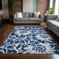 thumbnail image 1 of Addison Rugs Chantille Indoor/Outdoor Transitional Floral Navy Washable Rectangle Rug, 9' x 12', 1 of 6