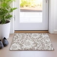 thumbnail image 1 of Addison Rugs Chantille Indoor/Outdoor Transitional Floral Taupe Washable Rectangle Rug, 1'8" x 2'6", 1 of 6