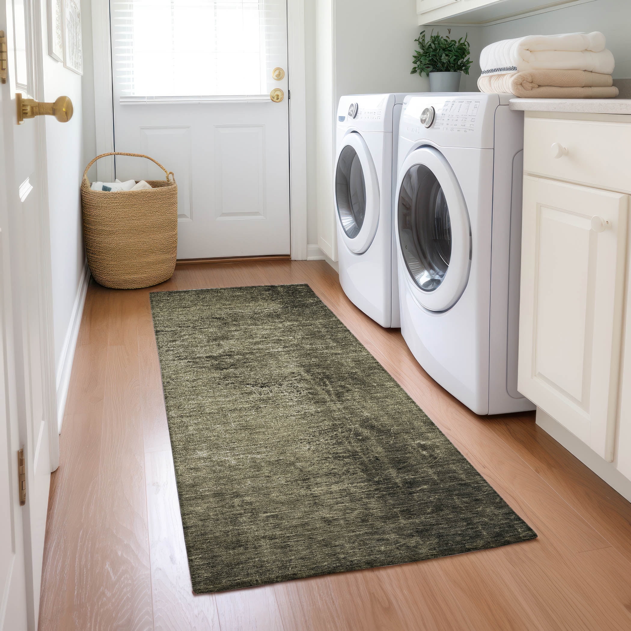 Addison Rugs Chantille Indoor/Outdoor Transitional Organic Gray Washable Runner Rug, 2'3" x 7'6"