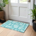 thumbnail image 1 of Addison Rugs Mayfield Washable Transitional Contemporary Turquoise Rectangle Rug, 1'8" x 2'6", 1 of 5