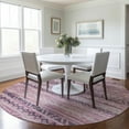 thumbnail image 1 of Addison Rugs Mayfield Washable Transitional Tribal, Diamond Pink Round Rug, 8' x 8', 1 of 5