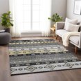 thumbnail image 1 of Addison Rugs Mayfield Washable Transitional Tribal, Diamond Gray Rectangle Rug, 8' x 10', 1 of 6