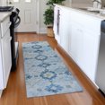 thumbnail image 1 of Addison Rugs Mayfield Washable Transitional Open Field,ornate Blue Runner Rug, 2'3" x 7'6", 1 of 5