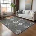 thumbnail image 1 of Addison Rugs Mayfield Washable Transitional Open Field,ornate Gray Rectangle Rug, 8' x 10', 1 of 6
