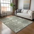 thumbnail image 1 of Addison Rugs Mayfield Washable Transitional Open Field,ornate Olive Rectangle Rug, 8' x 10', 1 of 6