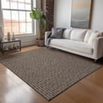 thumbnail image 1 of Addison Rugs Mayfield Washable Transitional Houndstooth Chocolate Rectangle Rug, 2'6" x 3'10", 1 of 6