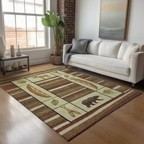 Addison Rugs Mayfield Washable Lodge Stripes/cabin Multi Rectangle Rug, 10' x 14'