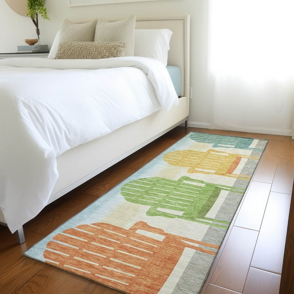 Addison Rugs Mayfield Washable Coastal Chairs Poolside Runner Rug, 2'3" x 7'6"