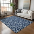 thumbnail image 1 of Addison Rugs Mayfield Washable Coastal Rope Navy Rectangle Rug, 8' x 10', 1 of 6