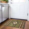 thumbnail image 1 of Addison Rugs Mayfield Washable Southwest Aztec Green Rectangle Rug, 1'8" x 2'6", 1 of 5