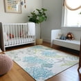 thumbnail image 1 of Addison Rugs Mayfield Washable Coastal Coral Aqua Rectangle Rug, 8' x 10', 1 of 6
