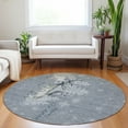 thumbnail image 1 of Addison Rugs Mayfield Washable Holiday Reindeer Ash Round Rug, 8' x 8', 1 of 5