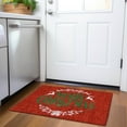 thumbnail image 1 of Addison Rugs Mayfield Washable Holiday Wreath Ruby Rectangle Rug, 1'8" x 2'6", 1 of 5