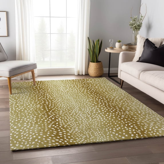 Addison Rugs Mayfield Washable Animal Skin Pattern Antelope Gilded Rectangle Rug, 2'6" x 3'10"