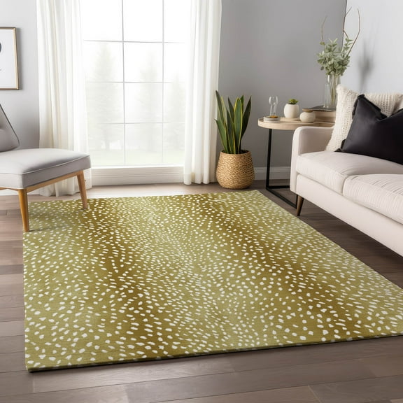 Addison Rugs Mayfield Washable Animal Skin Pattern Antelope Gilded Rectangle Rug, 8' x 10'