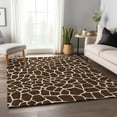 thumbnail image 1 of Addison Rugs Mayfield Washable Animal Skin Pattern Giraffe Coffee Rectangle Rug, 9' x 12', 1 of 6