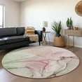 thumbnail image 1 of Addison Rugs Mayfield Washable Transitional Watercolors Blush Round Rug, 8' x 8', 1 of 5