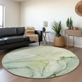 thumbnail image 1 of Addison Rugs Mayfield Washable Transitional Watercolors Green Round Rug, 8' x 8', 1 of 5