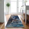 thumbnail image 1 of Addison Rugs Mayfield Washable Contemporary Watercolors Navy Runner Rug, 2'3" x 7'6", 1 of 5