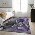 thumbnail image 1 of Addison Rugs Mayfield Washable Contemporary Watercolors Purple Rectangle Rug, 3' x 5', 1 of 6