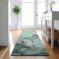 thumbnail image 1 of Addison Rugs Mayfield Washable Transitional Watercolors Green Runner Rug, 2'3" x 7'6", 1 of 5