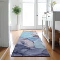 thumbnail image 1 of Addison Rugs Mayfield Washable Transitional Watercolors Navy Runner Rug, 2'3" x 7'6", 1 of 5