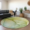 thumbnail image 1 of Addison Rugs Mayfield Washable Transitional Watercolors Green Round Rug, 8' x 8', 1 of 5
