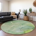 thumbnail image 1 of Addison Rugs Mayfield Washable Transitional Watercolors Green Round Rug, 8' x 8', 1 of 5