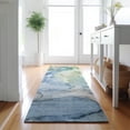 thumbnail image 1 of Addison Rugs Mayfield Washable Transitional Watercolors Blue Runner Rug, 2'3" x 7'6", 1 of 5