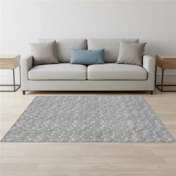 Addison Rugs Mayfield Washable Transitional Arrows Gray Rectangle Rug, 5' x 7'6"