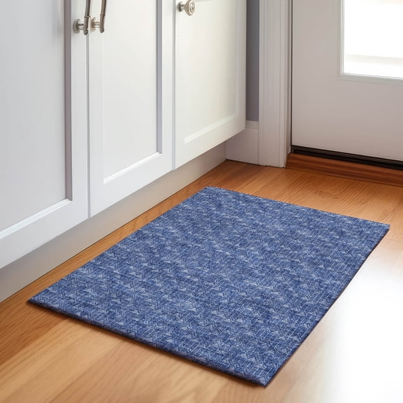 Addison Rugs Mayfield Washable Transitional Arrows Navy Rectangle Rug, 1'8" x 2'6"