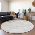 thumbnail image 1 of Addison Rugs Mayfield Washable Transitional Watercolors Gray Round Rug, 8' x 8', 1 of 5