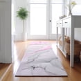 thumbnail image 1 of Addison Rugs Mayfield Washable Transitional Watercolors Pink Runner Rug, 2'3" x 7'6", 1 of 5