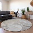 thumbnail image 1 of Addison Rugs Mayfield Washable Transitional Watercolors Gray Round Rug, 8' x 8', 1 of 5