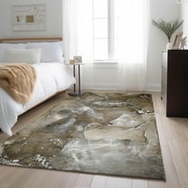 Addison Rugs Mayfield Washable Transitional Watercolors Brown Rectangle Rug, 10' x 14'